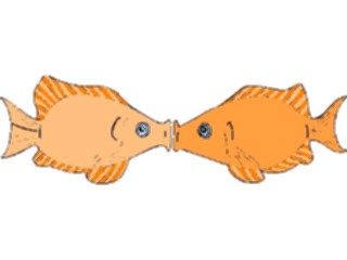 Sticker Custom Preview Image #015526 Animals Aquatic Kissing Fish