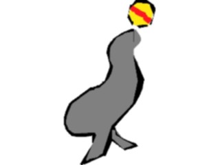 Sticker Custom Preview Image #015790 Animals Aquatic Sealwith Ball2