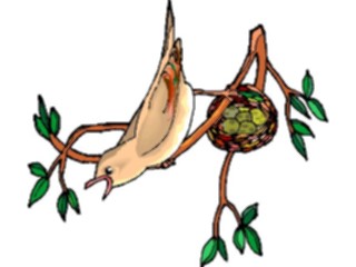 Sticker Custom Preview Image #016406 Animals Birds Bird Protecting Nest