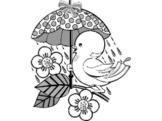 Sticker Custom Preview Image #016416 Animals Birds Birdwith Umbrella