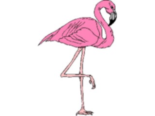 Sticker Custom Preview Image #016789 Animals Birds Flamingo02