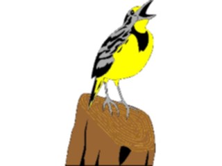 Sticker Custom Preview Image #016981 Animals Birds Meadowlark