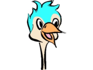 Sticker Custom Preview Image #017001 Animals Birds Ostrich01