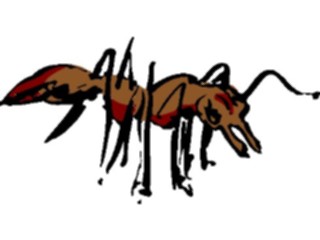 Sticker Custom Preview Image #017385 Animals Brush Stroke Ant