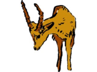 Sticker Custom Preview Image #017388 Animals Brush Stroke Antelope03