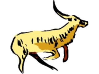 Sticker Custom Preview Image #017390 Animals Brush Stroke Antelope05