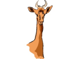 Sticker Custom Preview Image #017392 Animals Brush Stroke Antelope07