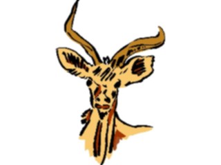 Sticker Custom Preview Image #017394 Animals Brush Stroke Antelope09