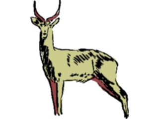 Sticker Custom Preview Image #017395 Animals Brush Stroke Antelope10