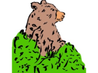 Sticker Custom Preview Image #017401 Animals Brush Stroke Bear