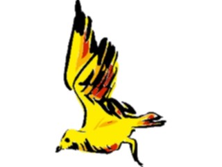 Sticker Custom Preview Image #017420 Animals Brush Stroke Bird Flying06