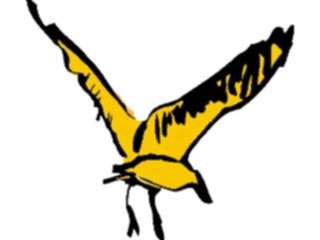 Sticker Custom Preview Image #017427 Animals Brush Stroke Bird Flying13