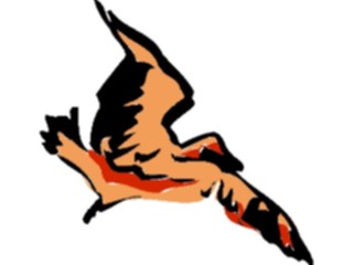 Sticker Custom Preview Image #017428 Animals Brush Stroke Bird Flying14