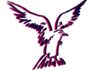 Sticker Custom Preview Image #017432 Animals Brush Stroke Bird Flying18