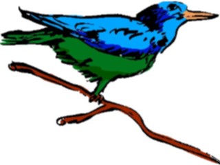 Sticker Custom Preview Image #017434 Animals Brush Stroke Bird Perched2
