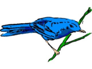 Sticker Custom Preview Image #017435 Animals Brush Stroke Bird Perched3