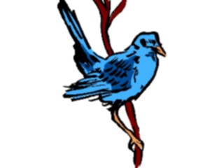 Sticker Custom Preview Image #017436 Animals Brush Stroke Bird Perched4