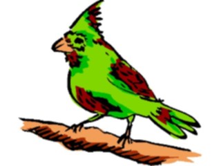 Sticker Custom Preview Image #017437 Animals Brush Stroke Bird Perched5