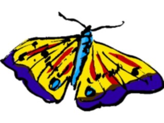 Sticker Custom Preview Image #017438 Animals Brush Stroke Butterfly1