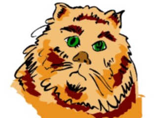 Sticker Custom Preview Image #017442 Animals Brush Stroke Cat2