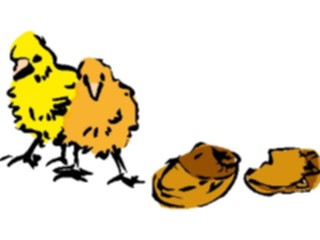 Sticker Custom Preview Image #017446 Animals Brush Stroke Chicks