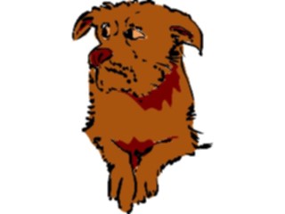 Sticker Custom Preview Image #017462 Animals Brush Stroke Dog06