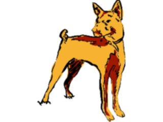 Sticker Custom Preview Image #017464 Animals Brush Stroke Dog08