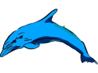 Sticker Custom Preview Image #017469 Animals Brush Stroke Dolphin1