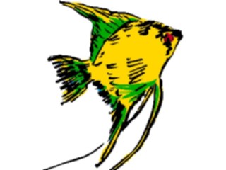 Sticker Custom Preview Image #017476 Animals Brush Stroke Fish1