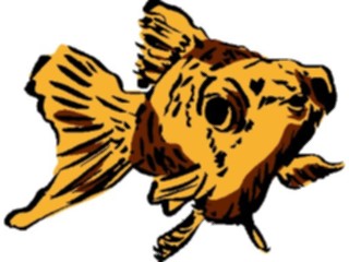 Sticker Custom Preview Image #017480 Animals Brush Stroke Fish5