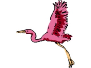 Sticker Custom Preview Image #017482 Animals Brush Stroke Flamingo