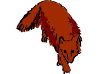 Sticker Custom Preview Image #017486 Animals Brush Stroke Fox1