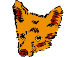 Sticker Custom Preview Image #017487 Animals Brush Stroke Fox2