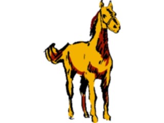 Sticker Custom Preview Image #017491 Animals Brush Stroke Horse1
