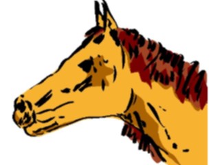 Sticker Custom Preview Image #017493 Animals Brush Stroke Horse3