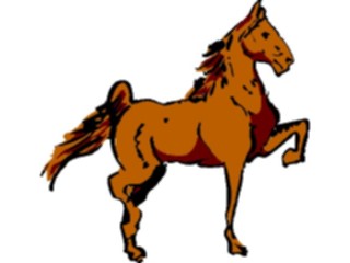 Sticker Custom Preview Image #017495 Animals Brush Stroke Horse Tennessee Walker