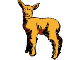 Sticker Custom Preview Image #017496 Animals Brush Stroke Lamb