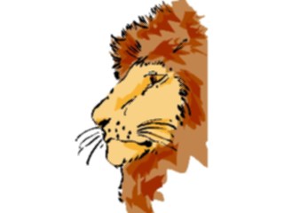 Sticker Custom Preview Image #017497 Animals Brush Stroke Lion
