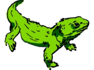 Sticker Custom Preview Image #017499 Animals Brush Stroke Lizard1