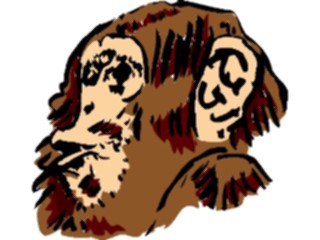 Sticker Custom Preview Image #017502 Animals Brush Stroke Monkey