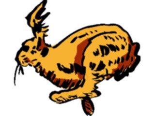 Sticker Custom Preview Image #017508 Animals Brush Stroke Rabbit1