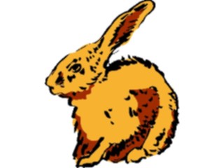 Sticker Custom Preview Image #017510 Animals Brush Stroke Rabbit3