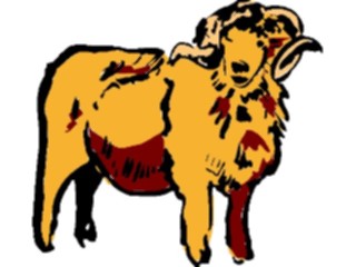 Sticker Custom Preview Image #017511 Animals Brush Stroke Ram1