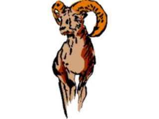 Sticker Custom Preview Image #017512 Animals Brush Stroke Ram2