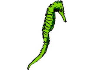 Sticker Custom Preview Image #017516 Animals Brush Stroke Seahorse