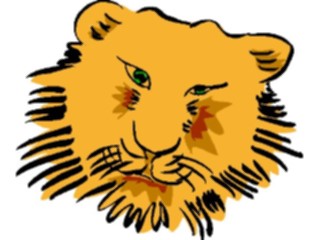 Sticker Custom Preview Image #017523 Animals Brush Stroke Tiger Face1