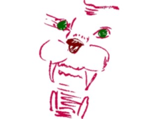 Sticker Custom Preview Image #017524 Animals Brush Stroke Tiger Face2