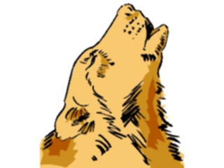 Sticker Custom Preview Image #017527 Animals Brush Stroke Wolf1