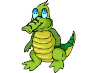 Sticker Custom Preview Image #017551 Animals Cartoons Alligator Baby