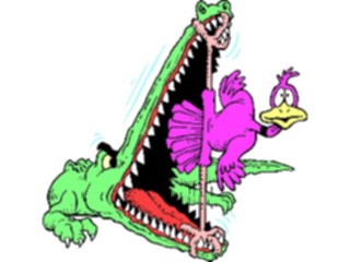 Sticker Custom Preview Image #017552 Animals Cartoons Alligator Bird